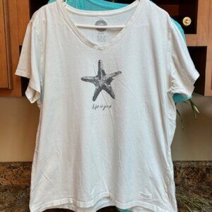 2 Life is Good Tshirts, short sleeve, size XL